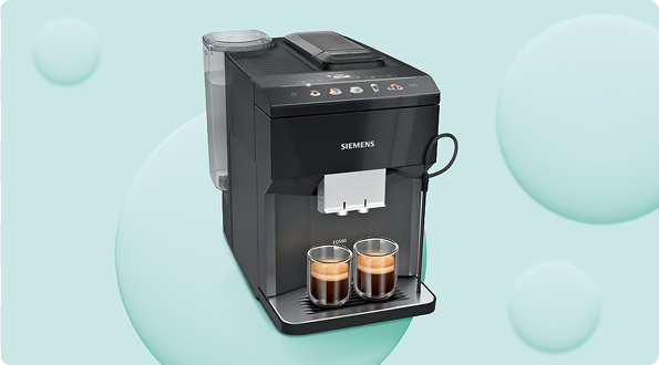 A coffee machine that shows making 2 coffees at once.