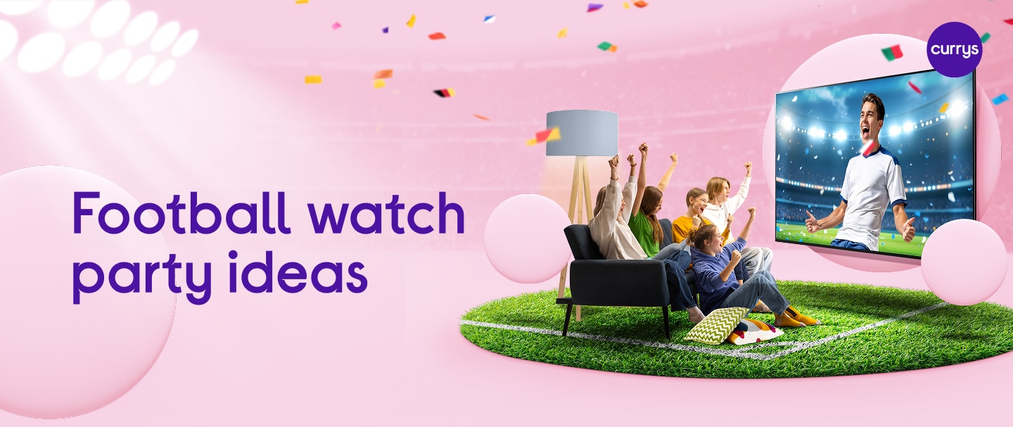 An illustration of a football watch party