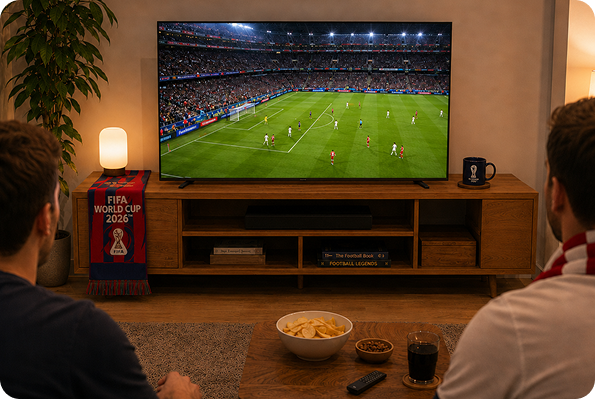 Samsung OLED TV inside a living room