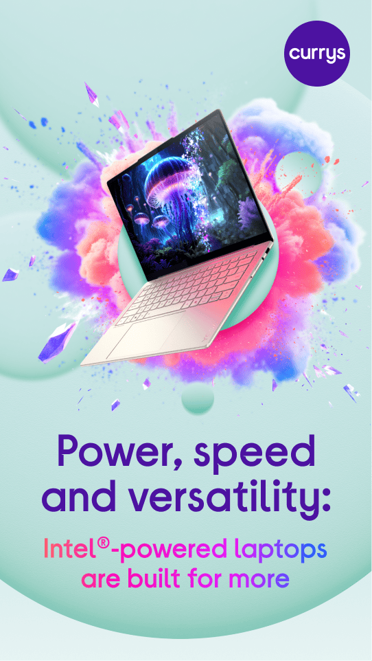 An illustration of an InTel-powered laptop