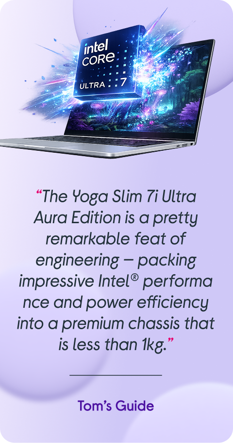 An illustration of the Yoga Slim 7i Aura Edition's processor chip