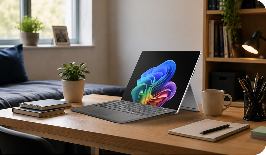 Image of the Surface Pro on a desk