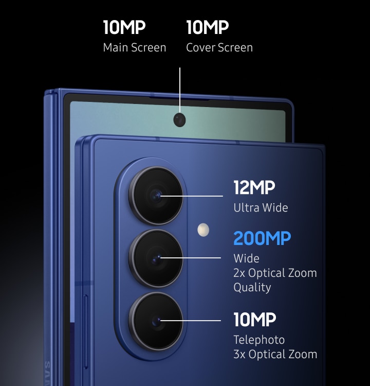 A view of the Galaxy Fold7 camera details