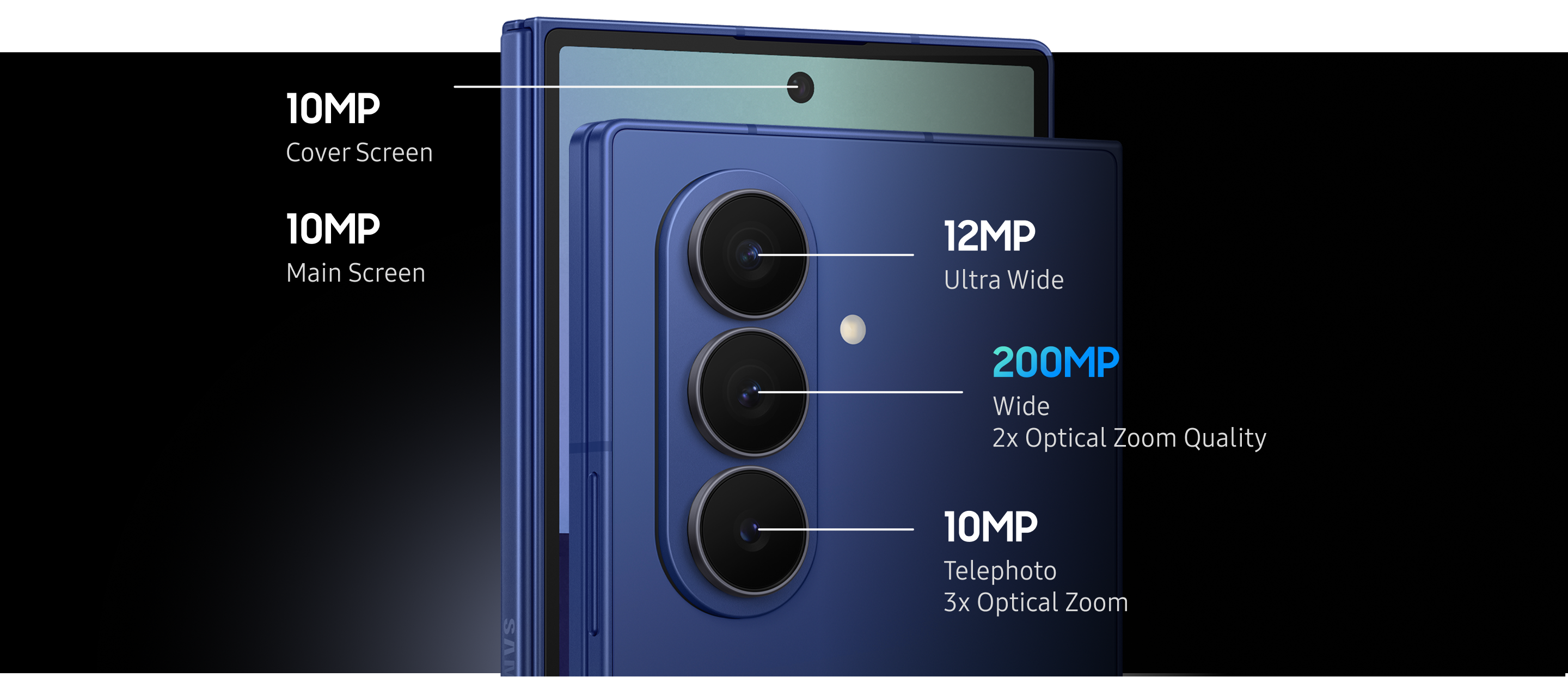 A view of the Galaxy Fold7 camera details